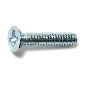 6-32 x 3/4" Phillips Flat Head, Machine Screw, Zinc (Bulk Box 10 pc)
