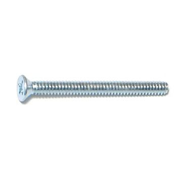 6-32 x 1-1/2" Phillips Flat Head, Machine Screw, Zinc (Bulk Box 6 pc)