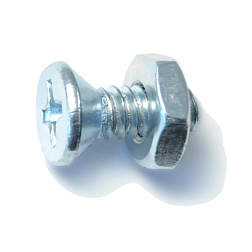 10-24 x 1/2" Phillips Flat Head, Machine Screw, Zinc (Bulk Box 10 pc)