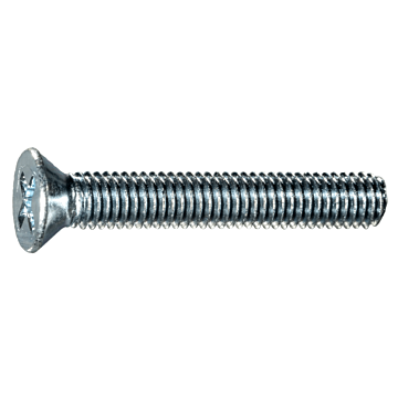 10-24 x 1-1/4" Phillips Flat Head, Machine Screw, Zinc (Bulk Box 8 pc)