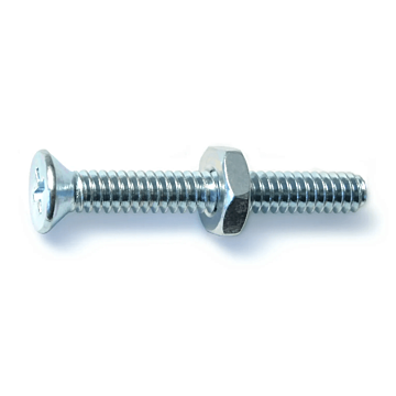 10-24 x 1-1/2" Phillips Flat Head, Machine Screw, Zinc (Bulk Box 6 pc)
