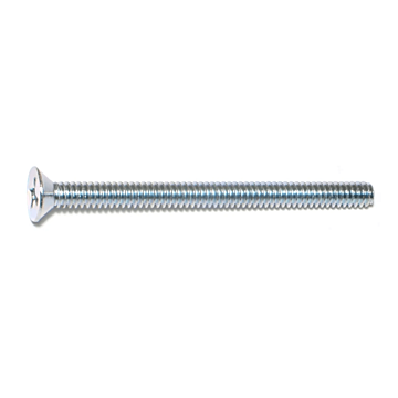 10-24 x 2-1/2" Phillips Flat Head, Machine Screw, Zinc (Bulk Box 4 pc)