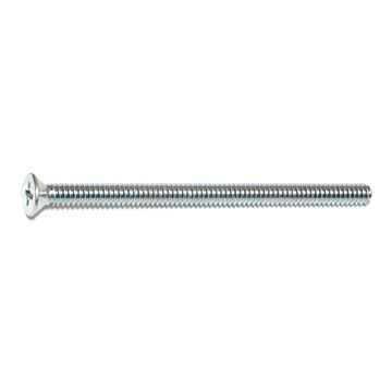 10-24 x 3" Phillips Flat Head, Machine Screw, Zinc (Bulk Box 4 pc)