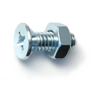 1/4"-20 x 3/4" Phillips Flat Head, Machine Screw, Zinc (Bulk Box 6 pc)