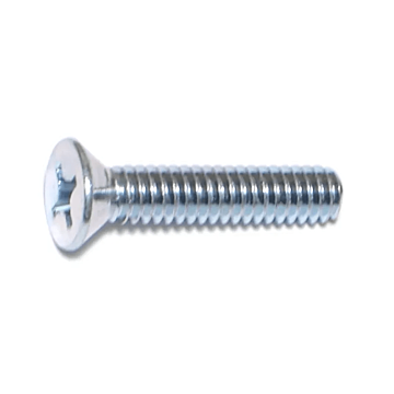 1/4"-20 x 1-1/4" Phillips Flat Head, Machine Screw, Zinc (Bulk Box 4 pc)