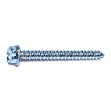 #14 x 2-1/2" Slotted Hex Washer Head, Sheet Metal Screw, Zinc (Bulk Box 3 pk)