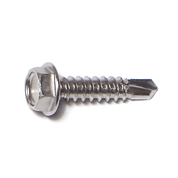 #8 x 3/4" Hex Washer Head, Self-Drilling Screw, Stainless Steel (Bulk Box 13 pc)