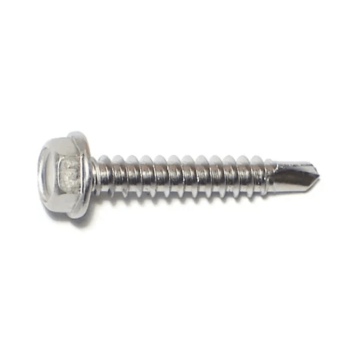 #8 x 1" Hex Washer Head, Self-Drilling Screw, Stainless Steel (Bulk Box 11 pc)