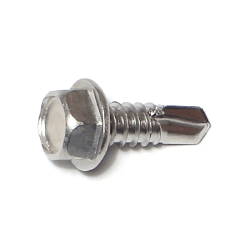 #14 x 3/4" Hex Washer Head, Self-Drilling Screw, Stainless Steel (Bulk Box 5 pc)
