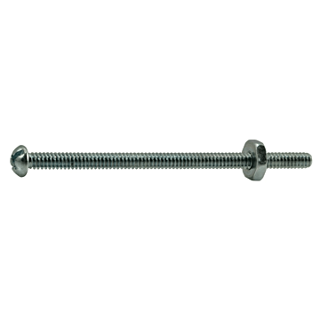 6-32 x 2-1/2" Combo Round Head, Machine Screw, Zinc (Bulk Box 8 pc)