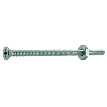 6-32 x 2-1/2" Phillips Flat Head, Machine Screw, Zinc (Bulk Box 8 pc)