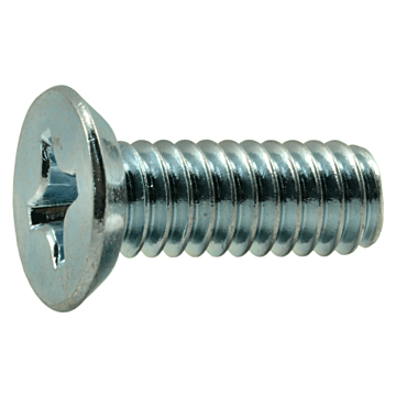 12-24 x 5/8" Phillips Flat Head, Machine Screw, Zinc (Bulk Box 12 pc)