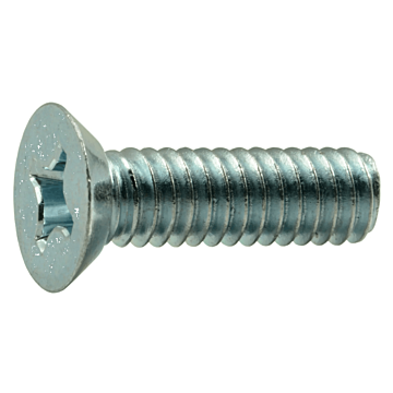 10-24 x 3/4" Phillips Flat Head, Machine Screw, Zinc (Bulk Box 12 pc)