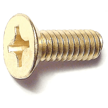 12-24 x 5/8" Phillips Flat Head, Machine Screw, Zinc (Bulk Box 12 pc)