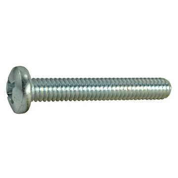 12-24 x 1-1/2" Phillips Pan Head, Machine Screw, Zinc (Bulk Box 5 pc)
