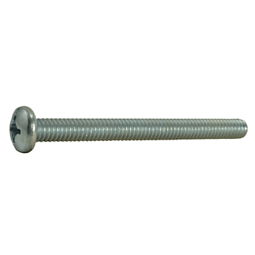 12-24 x 2-1/2" Phillips Pan Head, Machine Screw, Zinc (Bulk Box 3 pc)