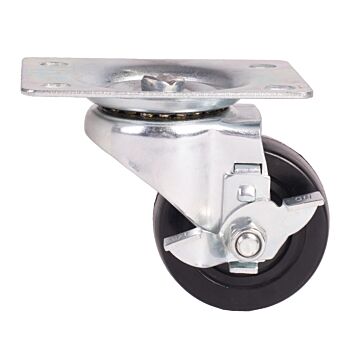 World Casters & Equipment Manufacturing 120 lb 2-1/2 in Soft Rubber Swivel Caster