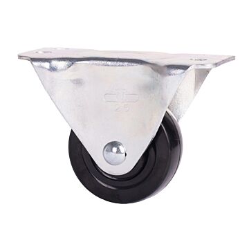 World Casters & Equipment Manufacturing 120 lb 2-1/2 in Soft Rubber Rigid Caster