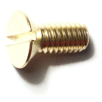 5/16"-18 x 3/4" Slotted Flat Head, Machine Screw, Brass 