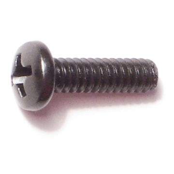 6-32 x 1/2" Phillips Pan Head, Machine Screw, Black 