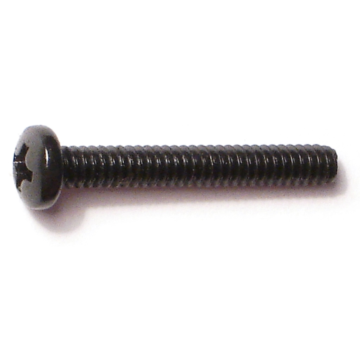 6-32 x 1" Phillips Pan Head, Machine Screw, Black 