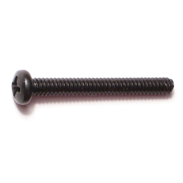 6-32 x 1-1/4" Phillips Pan Head, Machine Screw, Black 