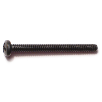 6-32 x 1-1/2" Phillips Pan Head, Machine Screw, Black 