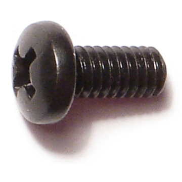 8-32 x 3/8" Phillips Pan Head, Machine Screw, Black 