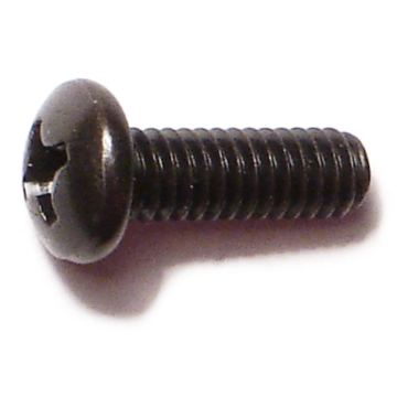 8-32 x 1/2" Phillips Pan Head, Machine Screw, Black 