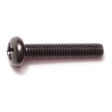 8-32 x 1" Phillips Pan Head, Machine Screw, Black 