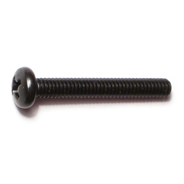 8-32 x 1-1/4" Phillips Pan Head, Machine Screw, Black 