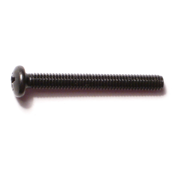 8-32 x 1-1/2" Phillips Pan Head, Machine Screw, Black 