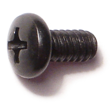 10-24 x 3/8" Phillips Pan Head, Machine Screw, Black 