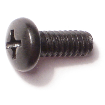 10-24 x 1/2" Phillips Pan Head, Machine Screw, Black 