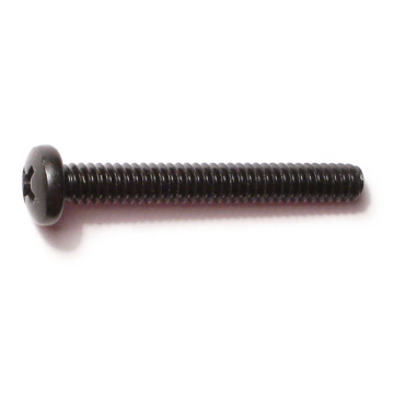10-24 x 1-1/2" Phillips Pan Head, Machine Screw, Black 