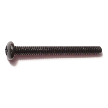 10-24 x 2" Phillips Pan Head, Machine Screw, Black 