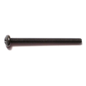 10-24 x 2-1/2" Phillips Pan Head, Machine Screw, Black 
