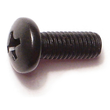 10-32 x 1/2" Phillips Pan Head, Machine Screw, Black 