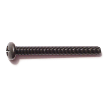 10-32 x 2" Phillips Pan Head, Machine Screw, Black 