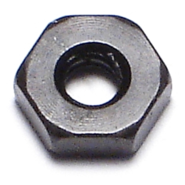 6-32 x Hex Nut Coarse Thread, Black Oxide, Black 