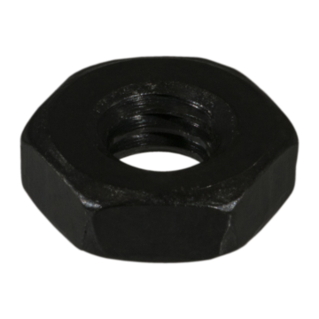 8-32 x Hex Nut Coarse Thread, Black Oxide, Black 