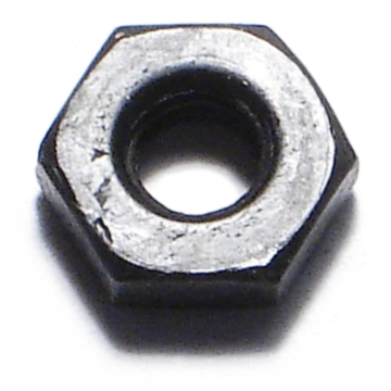 10-32 x Hex Nut Fine Thread, Black Oxide, Black 