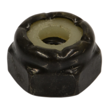 10-24 Nylon Lock Nut Coarse Thread, Black Oxide, Black 