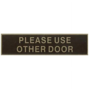 Midwest Fastener 8.625 in Aluminum Wall Please Use Other Peel & Stick Door Sign
