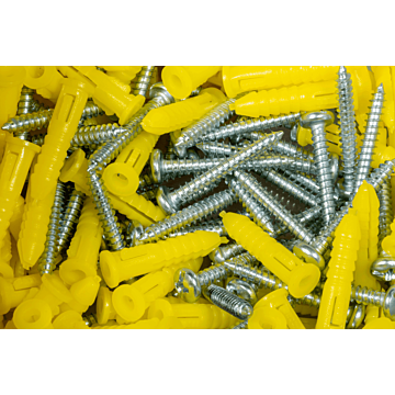 MIDWEST FASTENER Ribbed Plastic Anchor (100 pk) #4 to #8 x 7/8 in.