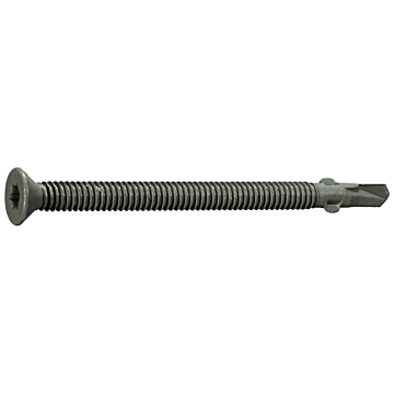 1/4" x 3-1/2" Star Flat Head, Self-Drilling Screw, Gray Ruspert Coated (Bulk Box 1 lb)