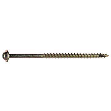 #9 x 3-1/2" Star Truss Head, Wood Screw, Yellow Zinc (Bulk Box 1 lb)
