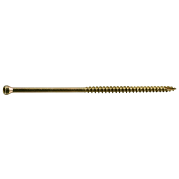 #9 x 5" Star Drive, Trim Head Screw, Yellow Zinc (Bulk Box 1 lb)