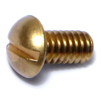 1/4"-20 x 1/2" Phillips Round Head, Machine Screw, Brass 