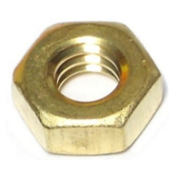 1/4"-20 Hex Nut, Coarse Thread, Brass